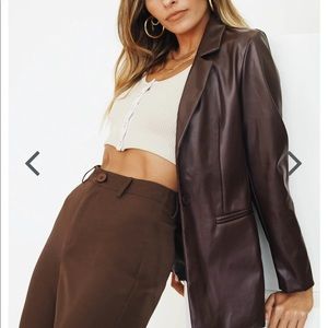 Verge Girl Brown Leather Jacket